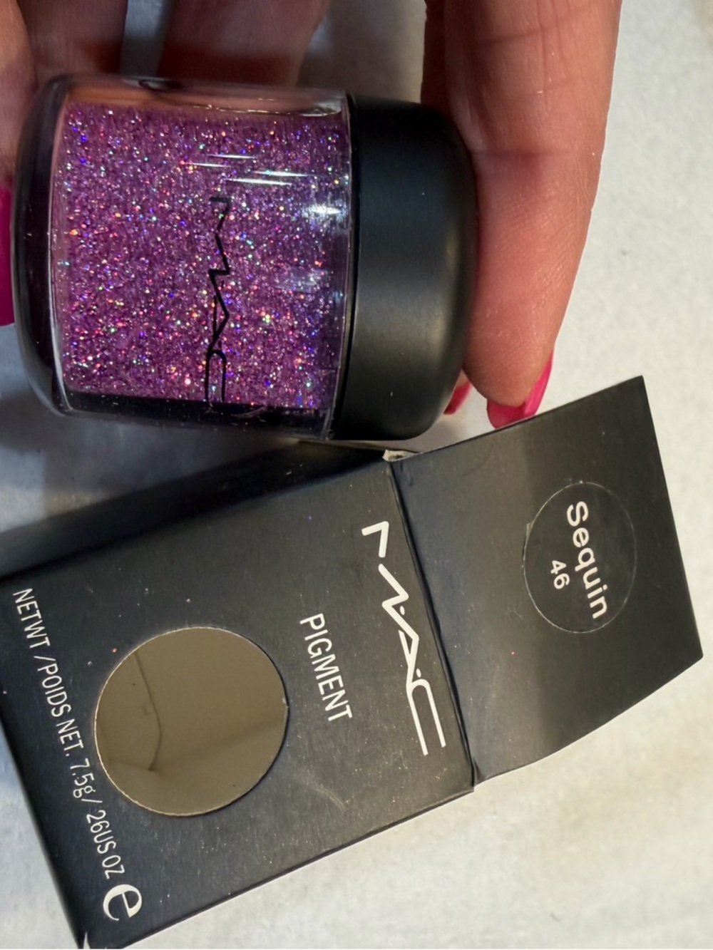 MAC Sequin  46 Pigment - Sparkling Purple Glitter New